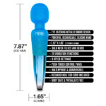 Nixie Rechargeable Wand Massager Blue Ombre - Image 3