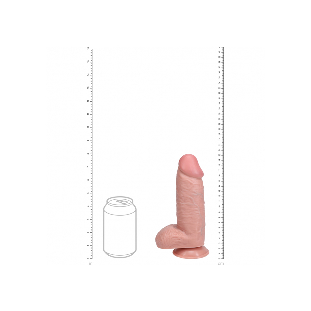 Realrock Extra Thick Realistic Dildo With Balls 8" Flesh - Image 3