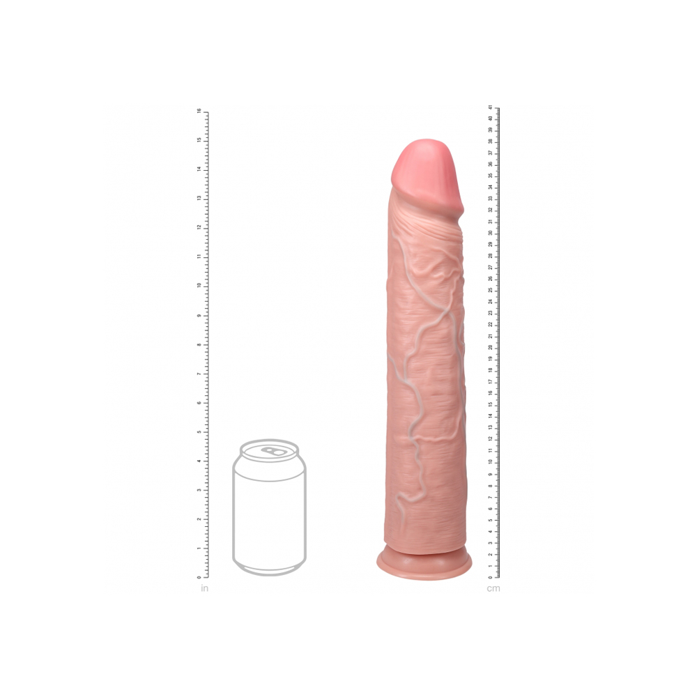 Realrock Extra Long Realistic Dildo No Balls 15" Flesh - Image 3