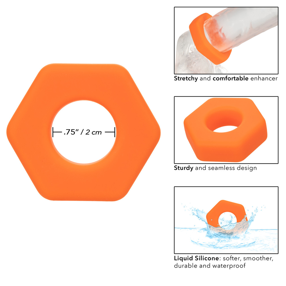 Alpha Liquid Silicone Prolong Sexagon Ring - Image 3