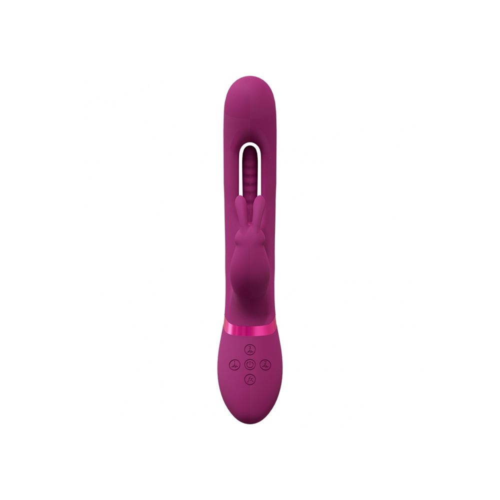 Vive Mika Triple Rabbit With G-Spot Flapping Pink - Image 3