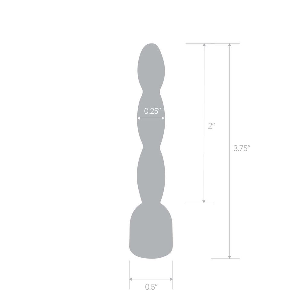 2" Stainless Steel Bling Bling Wavy Penis Plug - Image 3