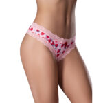 Sweet Treats Crotchless Thong W/ Lube Strawberry 2Xl - Image 2