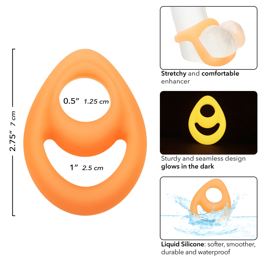 Alpha Glow-In-The-Dark Liquid Silicone Teardrop Ring - Image 3
