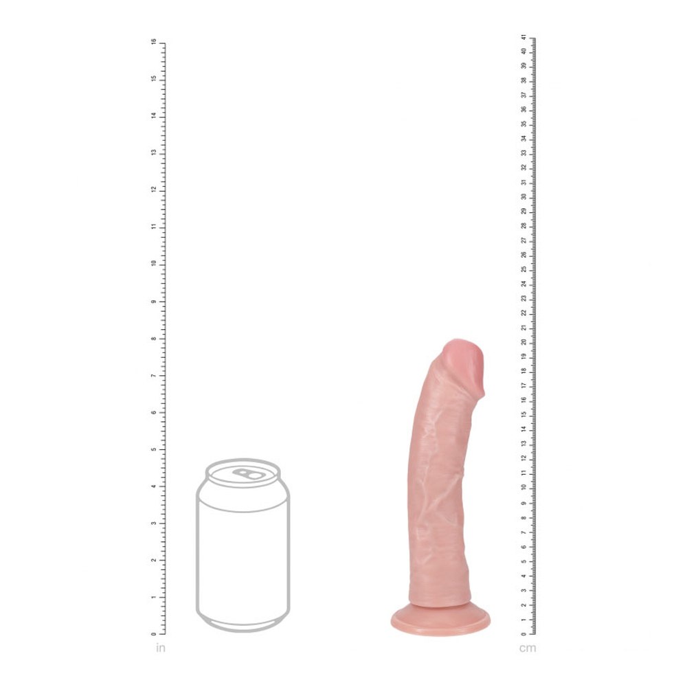 Realrock 8" Vibrating Cock Regular Curved Flesh - Image 3